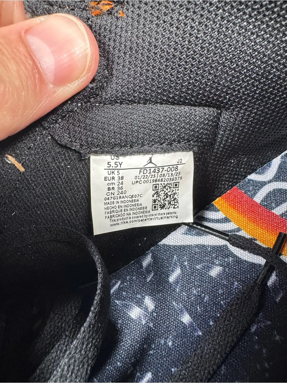 Nike Air Jordan 1 Retro High OG Shattered Backboard FD1437-008 GS 5.5Y